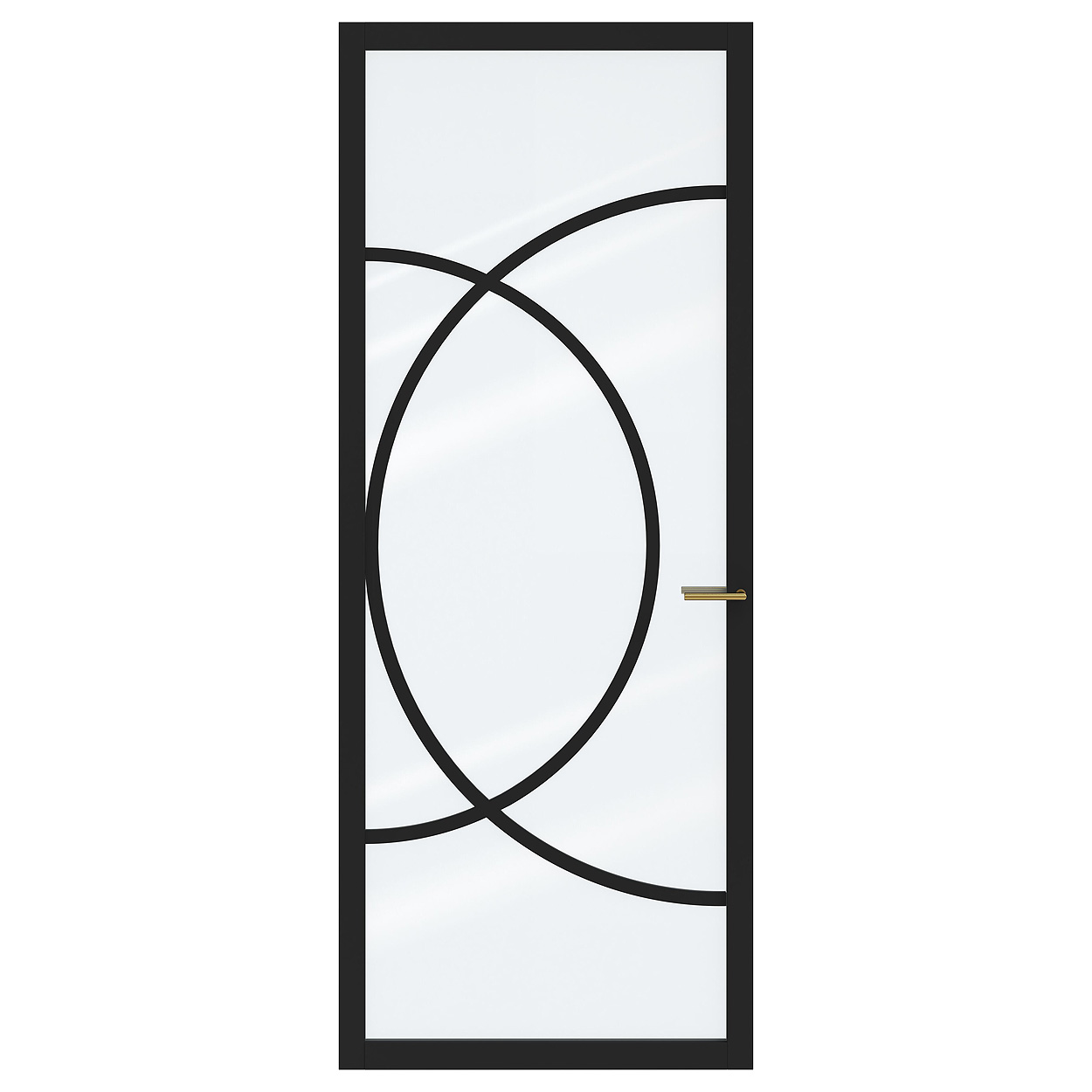 Binnendeur Skantrae SSL 14518 Blank Glas Zwart Gelakt